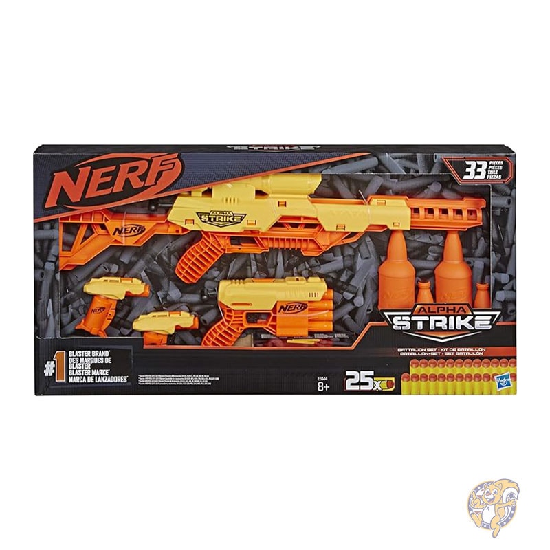 Nerf ナーフ アルファ ストライキ バタリオン セット ブラスター 4 個 ハーフターゲット 4 個 ダーツ 25 本 E8444EU4