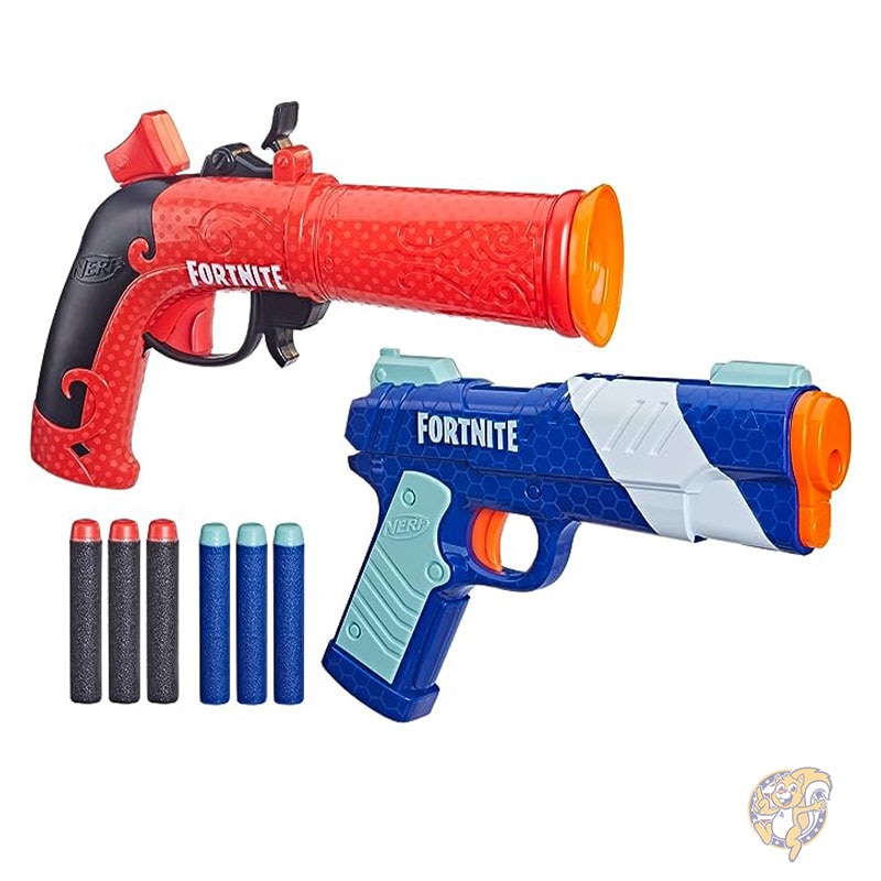 NERF ナーフ フォートナイト デュアルパック ブラスター 2 個 エリートフォームダーツ 6 個付き おもちゃ F6243