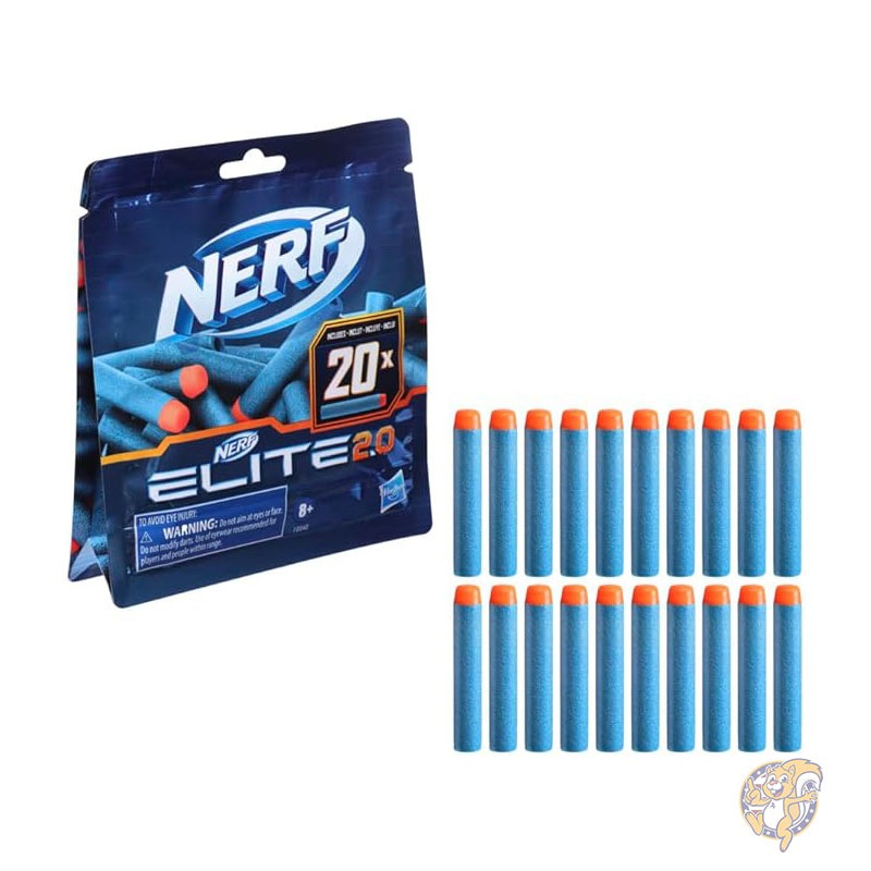 ナーフ NERF エリート 2.0 20本入り ダーツ詰め替えパック 公式ナーフエリート 2.0フォームダーツ20本 F0040