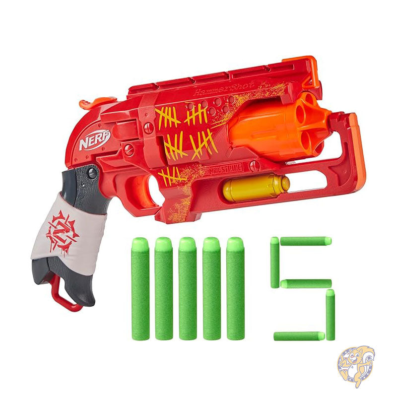 ナーフ NERF ゾンビストライク ハンマーショット ブラスター レッド おもちゃ フォームブラスター E6338