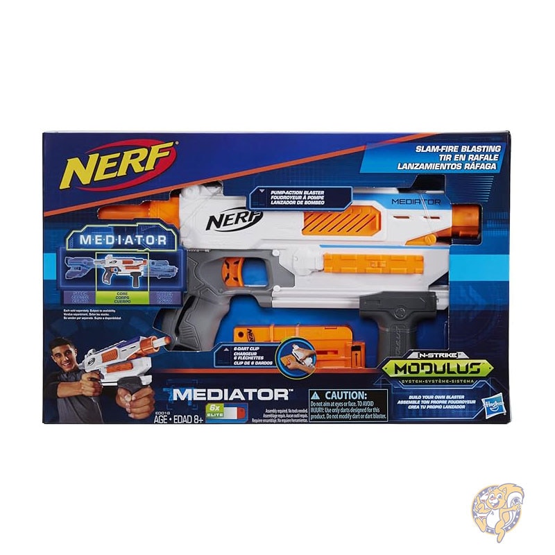 ナーフ NERF モジュラス メディエーター ブラスター 6 本のダーツを連続で発射 ダーツ 6 本付き E0016