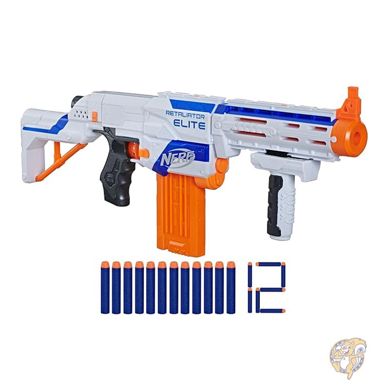 NERF ナーフ N-ストライク エリート リタリエイター ブラスター クリップ 12 個、ダーツ 12 本付き 98696F01