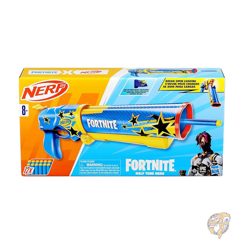 NERF ナーフ フォートナイト ハーフトーンヒーロー ブラスター ボーナス コード ダーツ 12 本付き F8947