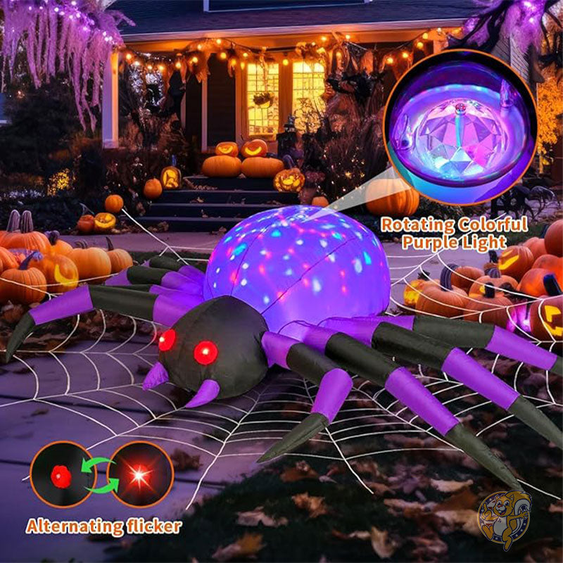 ハロウィン インフレータブル 屋外装飾 2.7m スパイダー LED付き 庭用デコレーション ハロウィーン CO-69310 COMIN カミン