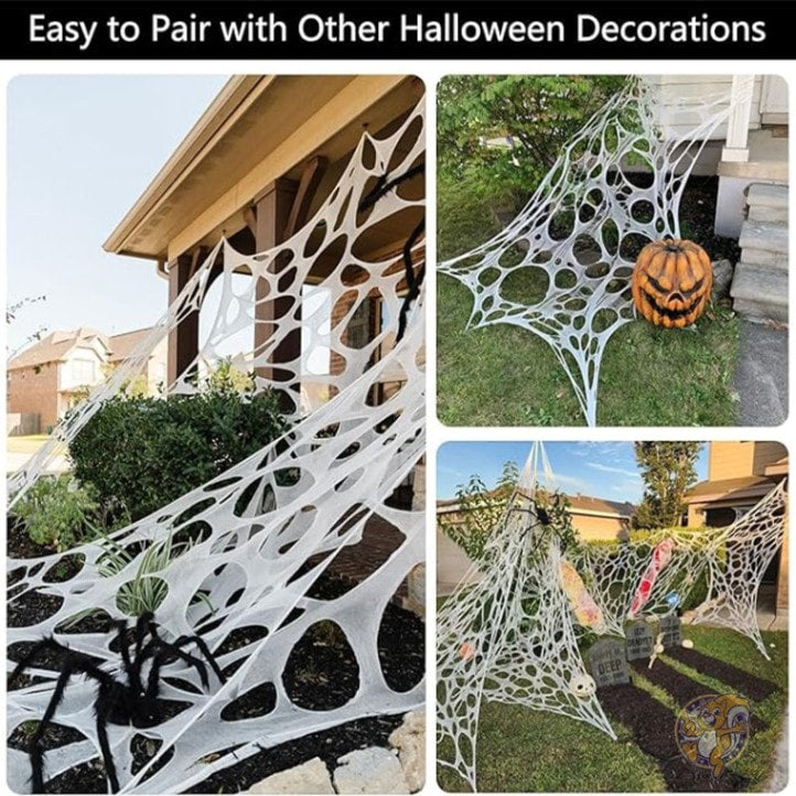 蜘蛛の巣 ハロウィン デコレーション 屋外用 ハロウィーン 伸縮性 137m スパイダー 装飾 Joyseller Joyseller ジョイセラー