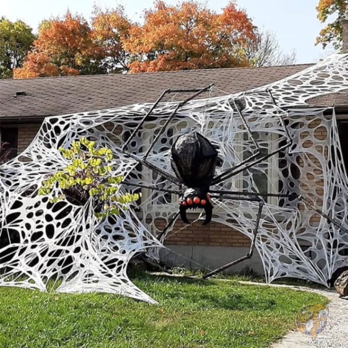 蜘蛛の巣 ハロウィン デコレーション 屋外用 ハロウィーン 伸縮性 137m スパイダー 装飾 Joyseller Joyseller ジョイセラー