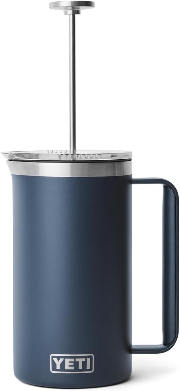 YETI イエティ フレンチプレス コーヒーメーカー コーヒープレス ネイビー Navy 保温 フィルター付き ランブラー 34oz 約1L