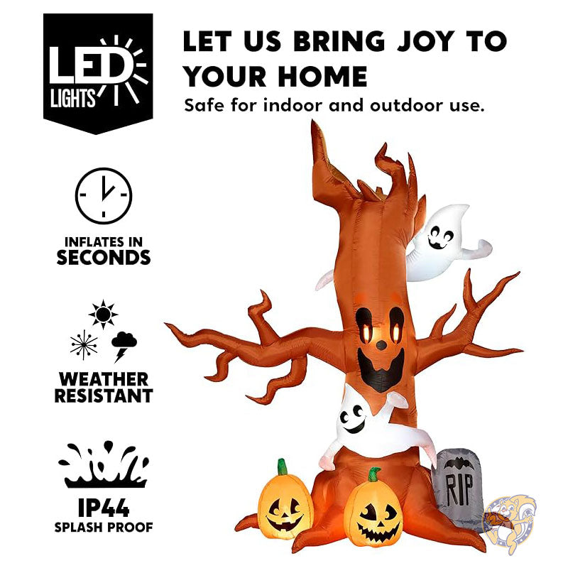 ハロウィン インフレータブル ツリー ゴースト カボチャ 墓石付き LED付きハロウィーン RH-120-2000U4-1,30048 Joiedomi