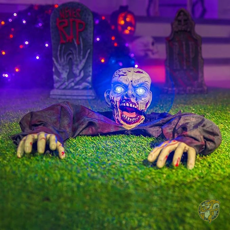 ハロウィン 屋外装飾 ハロウィーン アニメゾンビグラウンドブレーカー 不気味な音と点滅する目付き ハロウィン JOYIN ジョイン