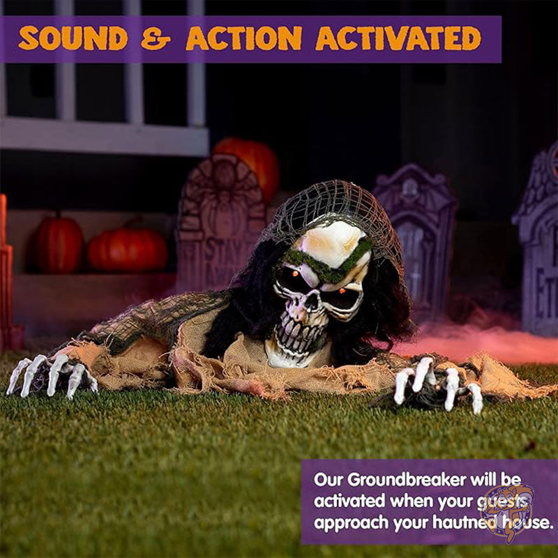 ハロウィン デコレーション ハロウィーン アニメ ゾンビグラウンドブレーカー ライトアップスケルトン 不気味な音付き JOYIN ジョイン