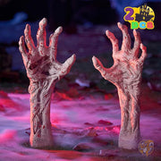 ハロウィン 飾り ゾンビの手 2本セット 本格 アメリカン リアル ゾンビ アーム ガーデンステーク 差込式 墓場 地面 突き出す 演出 ホラー 墓地 オーナメント 置物 庭 花壇 芝生 屋外 装飾 ディスプレイ 本場USA お化け屋敷 イベント パーティー 撮影 小道具 グッズ 海外限定 並行輸入品 JOYIN ジョイン