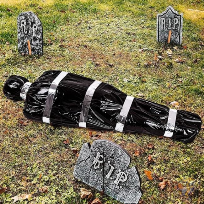 ハロウィン デコレーション 屋外用 ハロウィーン 死体 袋に入った偽の死体 デッドボディ Inwnpio インウンピオ