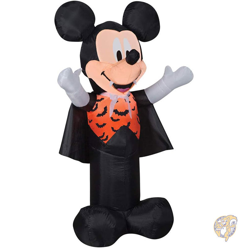 ディズニー ミッキー ハロウィン デコレーション エアブローン 吸血鬼 ハロウィーン オレンジ バットベスト付き 高さ1m ジェミー Gemmy