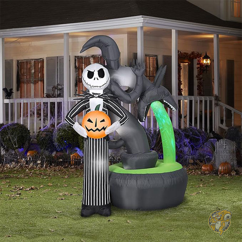 ディズニー ジャック・スケリントン ハロウィンタウン 噴水ライトショー プロジェクション エアブロー ハロウィーン インフレータブル Gemmy ジェミー