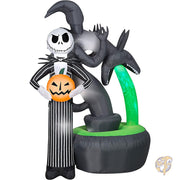 ディズニー ジャック・スケリントン ハロウィンタウン 噴水ライトショー プロジェクション エアブロー ハロウィーン インフレータブル Gemmy ジェミー