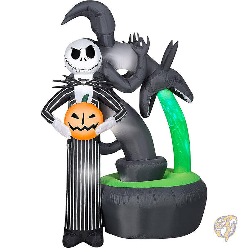 ディズニー ジャック・スケリントン ハロウィンタウン 噴水ライトショー プロジェクション エアブロー ハロウィーン インフレータブル Gemmy ジェミー