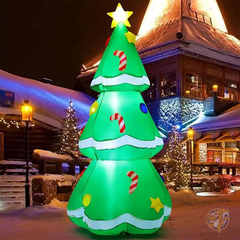 クリスマス インフレータブル ツリー 1.5m 屋外装飾 クリスマスデコレーション 庭装飾 LED内蔵 GOOSH グーシュ