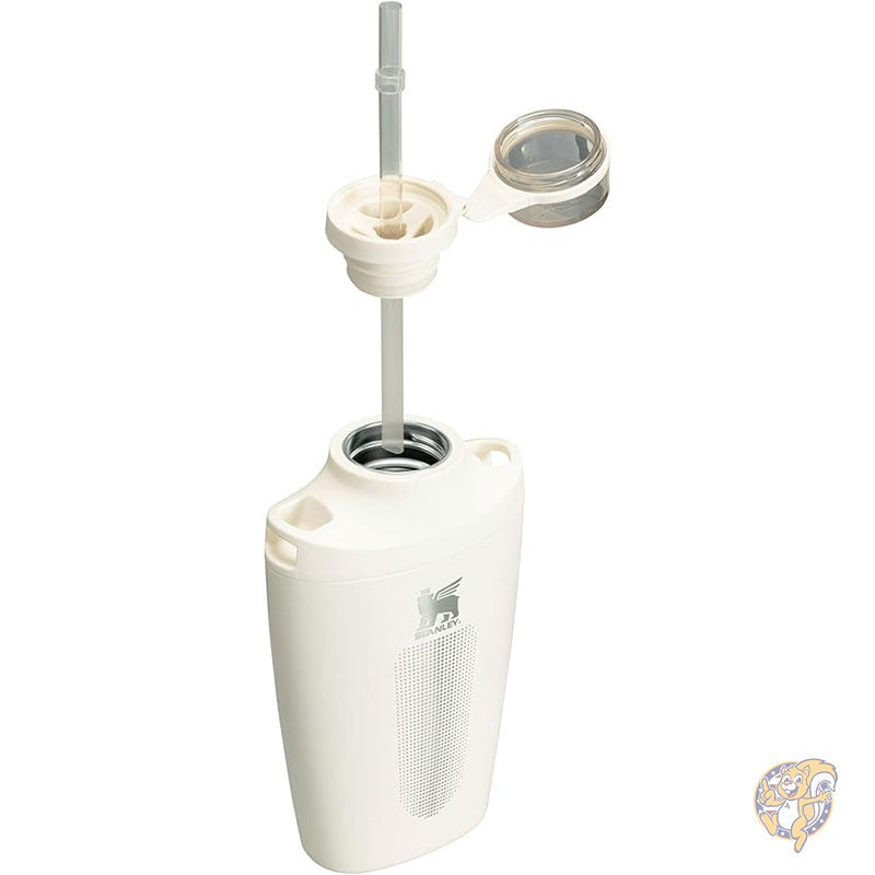 スタンレー STANLEY クロス ボトル ジャカード ストラップ付き 652g トラベル ボトル ストロー付き漏れ防止蓋 ステンレス スチール 二重壁真空断熱