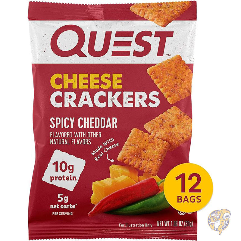 クエスト ニュートリション Quest Nutrition チーズ クラッカー スパイシー チェダー ブラスト タンパク質 10g 低炭水化物 12個入り 30g