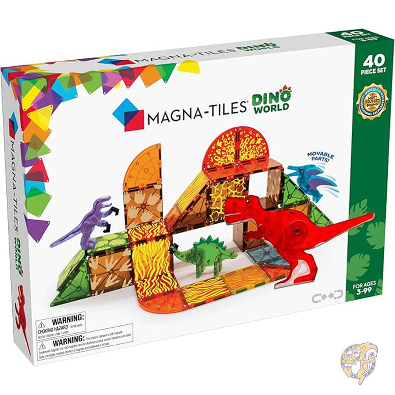 MAGNA-TILES マグナタイル ディノ ワールド 40ピースマグネット組み立てセット オリジナル マグネット組み立て おもちゃ