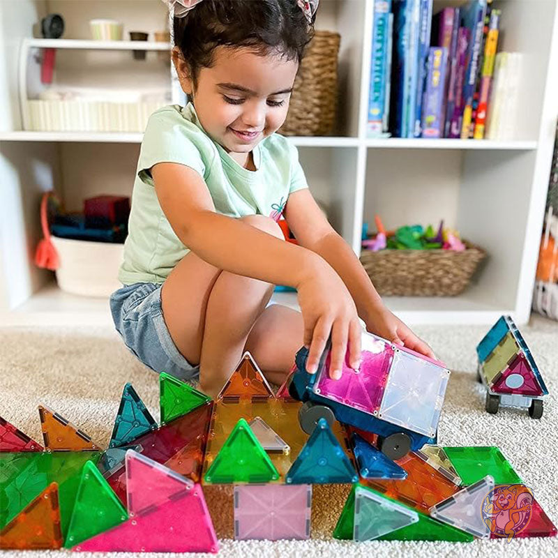 マグナタイル MAGNA-TILES グランプリ 50ピース マグネット組み立てセット オリジナル マグネット組み立ておもちゃ