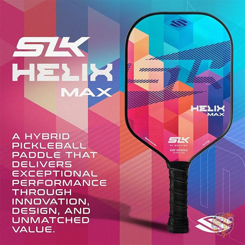 ピックルボール パドル 2024 SLK Helix Pro カーボン ファイバーとグラスファイバーのハイブリッド フェイス 熱成形カーボン ファイバー コア スポーツ セルカークスポーツ Selkirk Sport