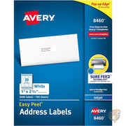 エイブリー Avery 郵送用住所ラベル インクジェット プリンター 3,000ラベル 2.5 x 6cm 永久接着剤 簡単に剥がせる 5パック