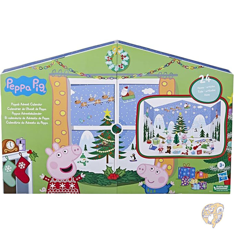 ペッパピッグ Peppa Pig クリスマス ペッパのキッズ アドベントカレンダー サプライズおもちゃ 24 個付き ホリデーファミリーフィギュア 4 体入り 対象年齢 3 歳以上