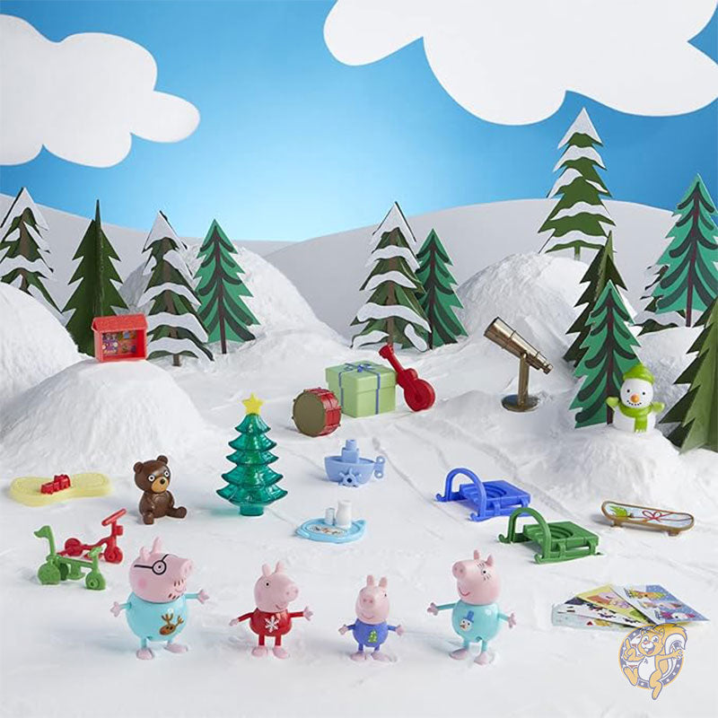 ペッパピッグ Peppa Pig クリスマス ペッパのキッズ アドベントカレンダー サプライズおもちゃ 24 個付き ホリデーファミリーフィギュア 4 体入り 対象年齢 3 歳以上