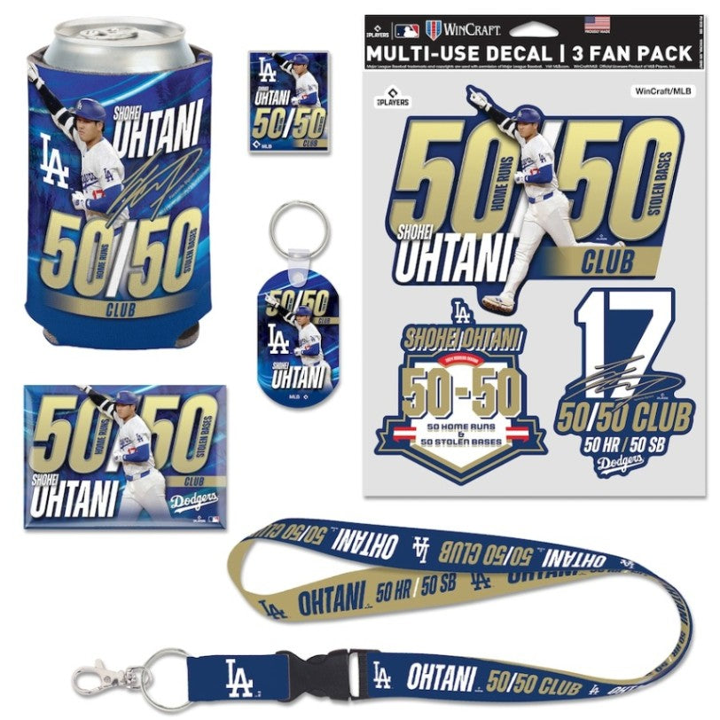 大谷翔平 記念グッズ詰め合わせ ファンパック Club Fan Pack 50-50 ホームラン 盗塁 達成記念 ドジャース MLB公式 Shohei Ohtani