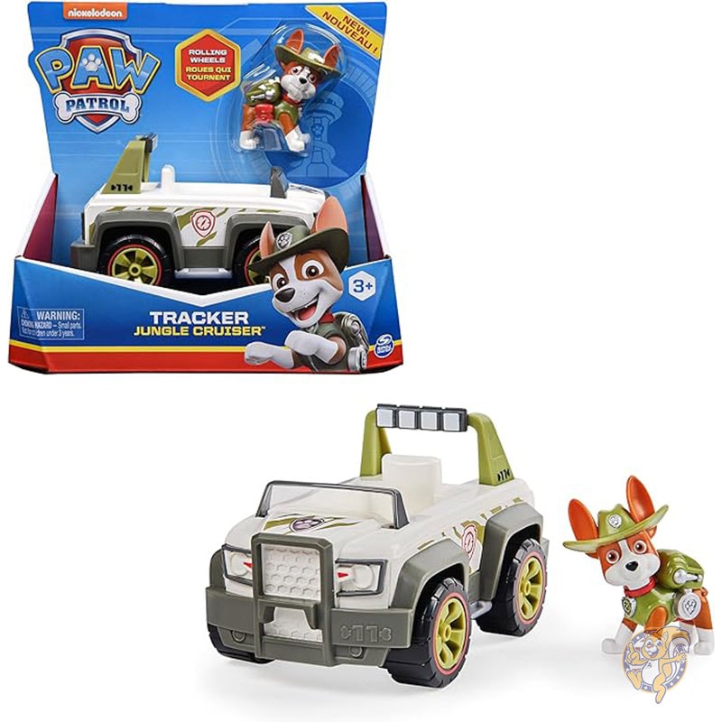 パウ・パトロール Paw Patrol トラッカーのジャングルクルーザー コレクターフィギュア付き パウパト トラッカー 車両 おもちゃ