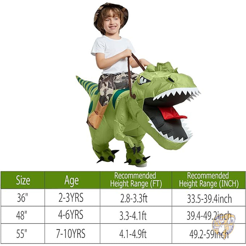 ハロウィン インフレータブル 恐竜コスチューム 2~3歳 乗馬 T レックス 空気で膨らませる 仮装パーティー ハロウィーンコスチューム One Casa ワンサーカ
