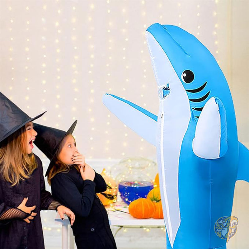 ハロウィン 大人/子供用 インフレータブルサメコスチューム 面白い ハロウィーコ衣装 ファンタジーコスプレ 鮫 KMiKE