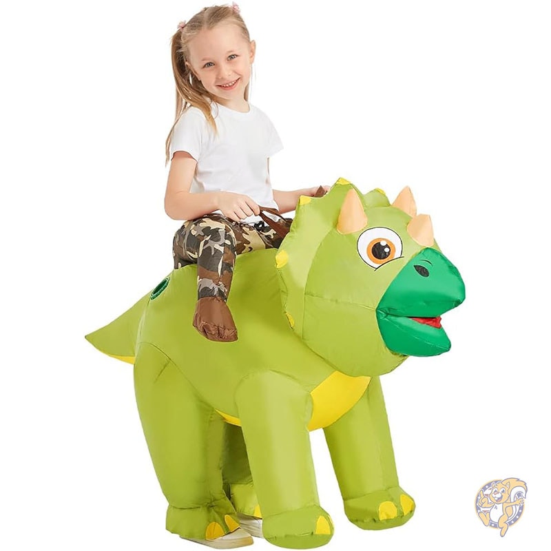 ハロウィン インフレータブル 恐竜 コスチューム 2~3歳 子供用 トリケラトプス ハロウィーン ダイナソー 子供用 恐竜コスチューム 幼児 GOOSH グーシュ