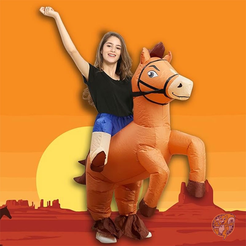 ハロウィン 仮装 インフレータブル コスチューム 大人用 乗馬コスチューム カウボーイ 空気注入式 おもしろい乗馬スーツ 男女兼用 ハロウィーン 衣装 Stegosaurus