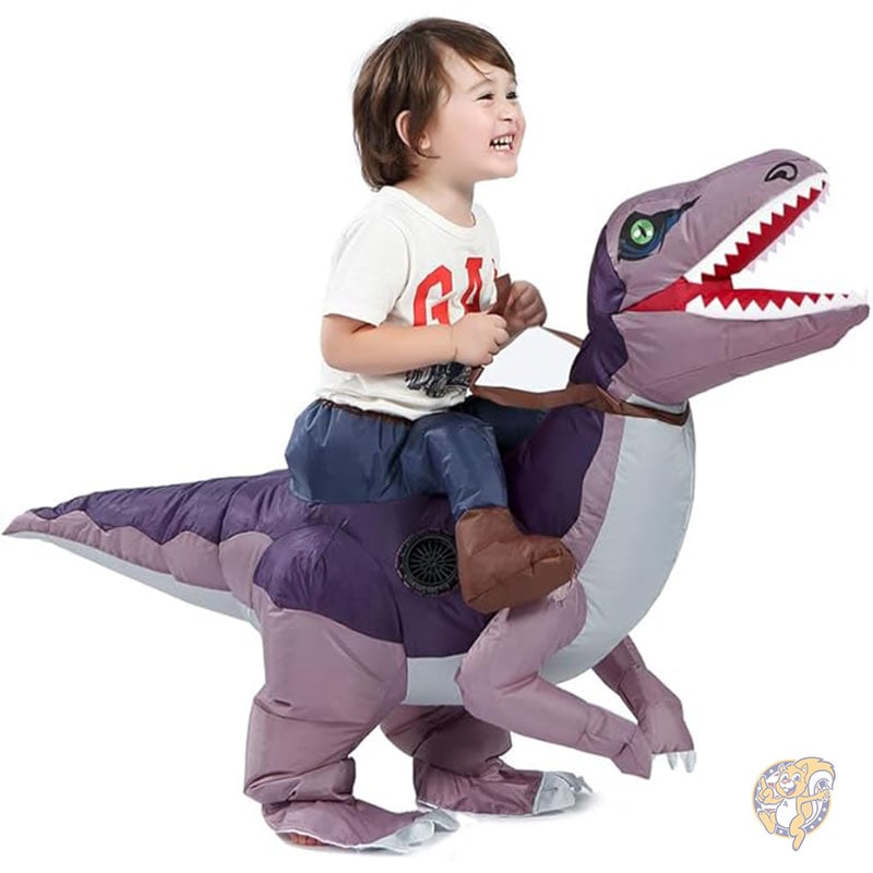 ハロウィン インフレータブル 幼児用 恐竜コスチューム ヴェロキラプトル ハロウィーン 仮装 男の子 女の子 HSCTEK