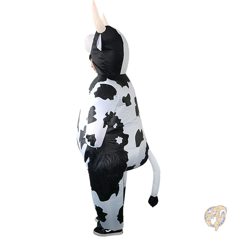 ハロウィン 牛 インフレータブルコスチューム 大人用 牛の膨らませるスーツ ハロウィーン 仮装 ジャンプスーツ