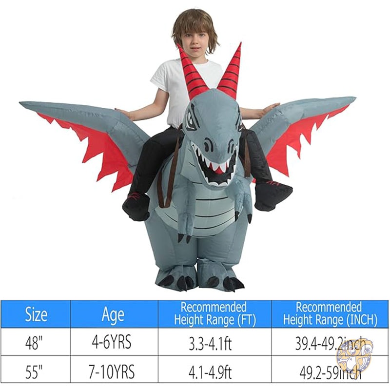 ハロウィン 膨らませる ドラゴン コスチューム 子供用 インフレータブル コスチューム 恐竜衣装 女の子/男の子用 ハロウィーン tasanor