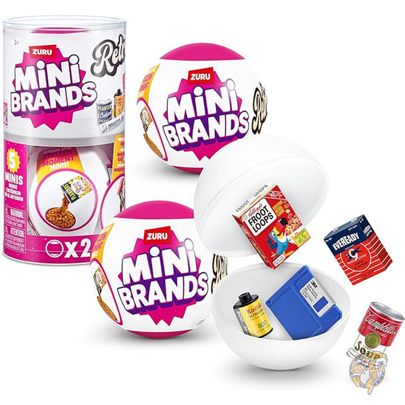 ミニ ブランド Mini Brands レトロ 2 パック カプセル コレクションできるミステリー ミニが 60個以上 公式ライセンス ブラインド パック フィギア おもちゃ