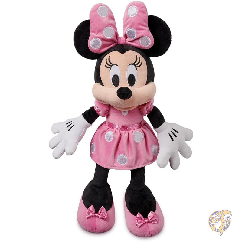 ディズニー ミニーマウス ディズニーストア公式 ピンクドレス ミディアム ソフト トイ (子供用) ふわふわの質感と刺繍の抱きしめたくなるぬいぐるみ 人形 おもちゃ Disney Store