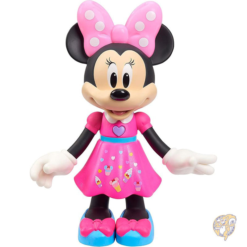ディズニー ジュニア スイーツ&トリート ミニーマウス ライト サウンド アクセサリー付きインタラクティブ 25cm 人形 3 歳以上向け 公式ライセンス 子供用おもちゃ ぬいぐるみ