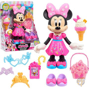 ディズニー ジュニア スイーツ&トリート ミニーマウス ライト サウンド アクセサリー付きインタラクティブ 25cm 人形 3 歳以上向け 公式ライセンス 子供用おもちゃ ぬいぐるみ