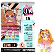 LOL サプライズ L.O.L. Surprise! JKネオンQTミニファッションドール ドレスアップドール衣装 限定ドールアクセサリーを含む15のサプライズ付き 着せ替え人形 おもちゃ