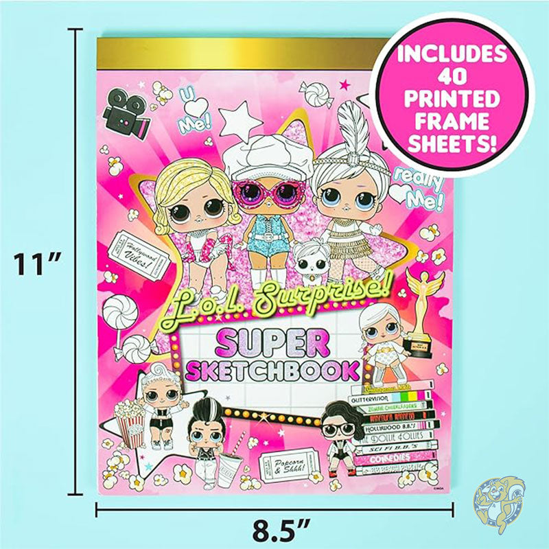 LOL サプライズ L.O.L. Surprise! ダブルフィーチャー スーパースケッチ&クリエイト 350個ピース以上のアートアクティビティセット 塗り絵 クレヨン ジェルペン マーカー付き