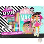 LOL サプライズ L.O.L. Surprise! OMG Ultimate Fashion Designer by Horizo​​n Group USA OMGシスターズの衣装とメイクアップをカラーリングして作成 スケッチブック2冊 サプライズ5つ ステッカー ステンシル付き おもちゃ