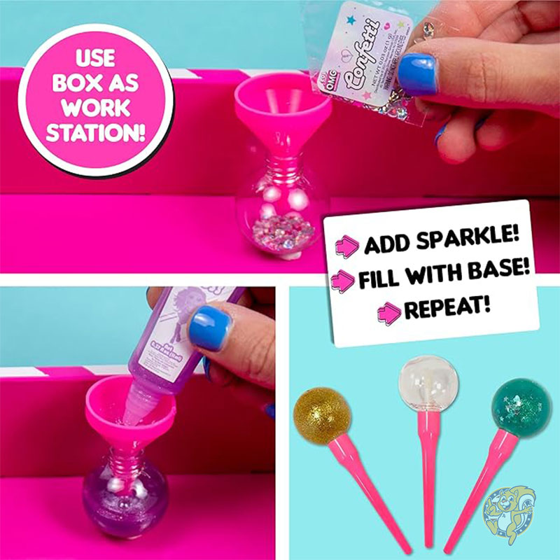LOL サプライズ L.O.L. Surprise! Horizo​​n Group USA OMG ロリポップ リップグロス 4個セット リップグロス容器 4 個、楽しいフレーバー 3 種類 紙吹雪 サプライズ タトゥー付き おもちゃ