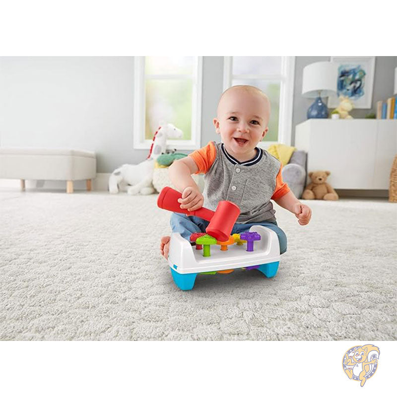 幼児用おもちゃ タップ&ターンベンチ ごっこ遊びツール 両面組み立てセット フィッシャープライス Fisher-Price