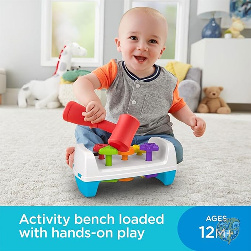 幼児用おもちゃ タップ&ターンベンチ ごっこ遊びツール 両面組み立てセット フィッシャープライス Fisher-Price