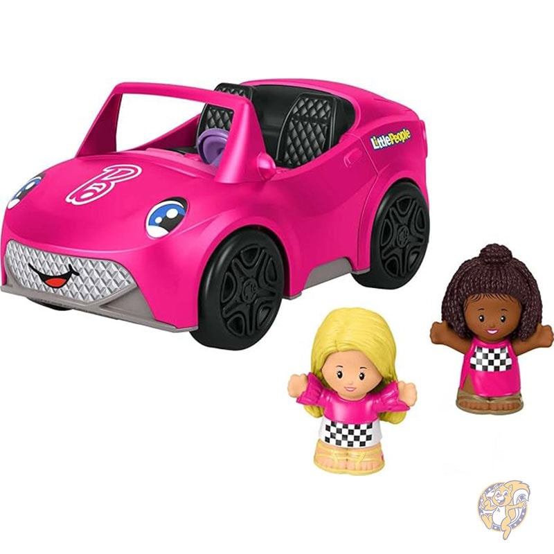リトルピープル バービー 幼児用おもちゃの車 コンバーチブル 音楽サウンドとフィギュア2体付き ごっこ遊び 対象年齢18ヶ月以上 フィッシャープライス Fisher-Price