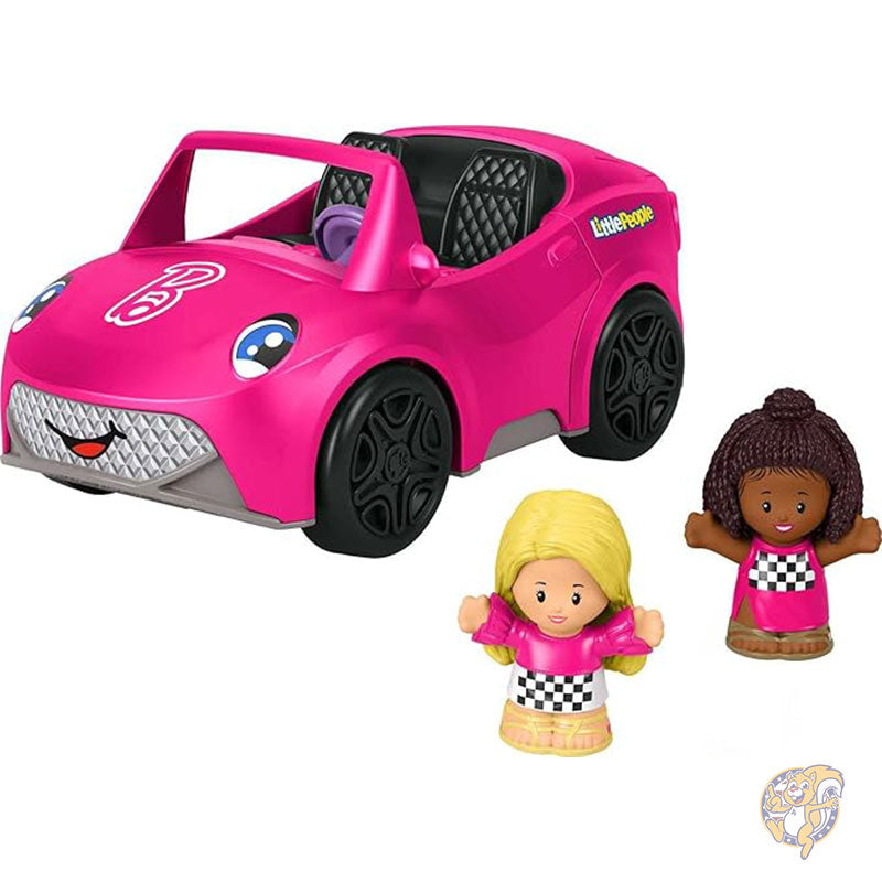 リトルピープル バービー 幼児用おもちゃの車 コンバーチブル 音楽サウンドとフィギュア2体付き ごっこ遊び 対象年齢18ヶ月以上 フィッシャープライス Fisher-Price